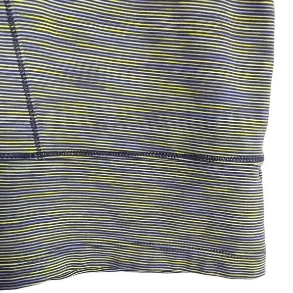 TITLE NINE Skort Women's M Yellow Gray Stripe Lined Skirt Athletic Workout - Picture 2 of 8